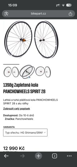 Rakouská kola Panchowheels Spirit 28