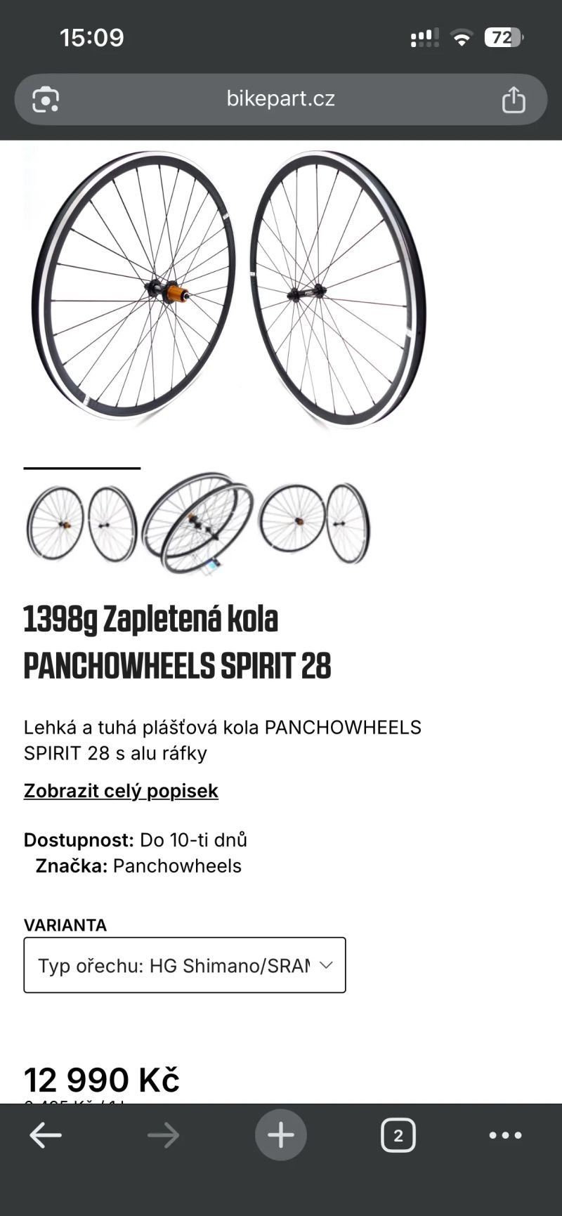 Rakouská kola Panchowheels Spirit 28