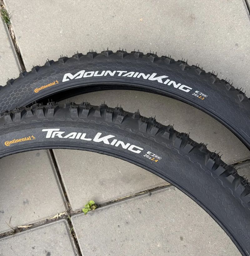 Pneumatiky 26” Continental TrailKing 2,4” a MountainKing 2,3”