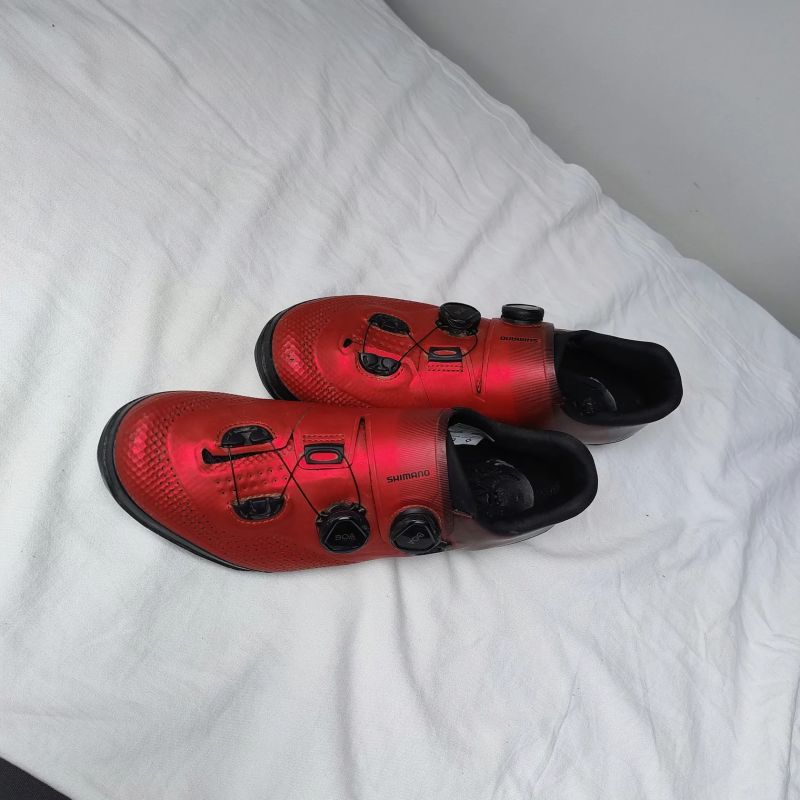 MTB tretry Shimano xc702 red vel. 45