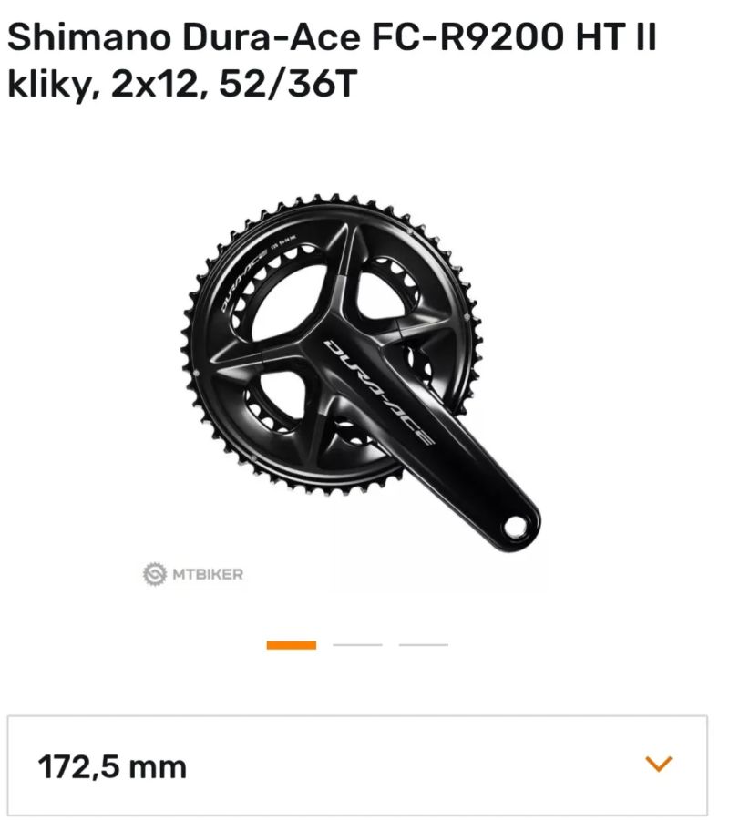 Shimano Dura-Ace FC-R9200 HT II kliky, 2x12,52/366T