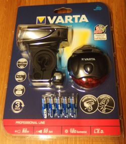 Přední a zadní svítilna VARTA BIKE LIGHT SET