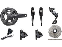 Nová sada Shimano Ultegra R8000 s hydraulickými kotoučovými brzdami a Zapletená kola MAVIC Ksyrium