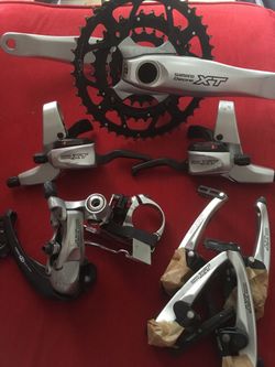 MTB sada Deore XT M760, 3x9s, 175mm 22-32-44, V-brake