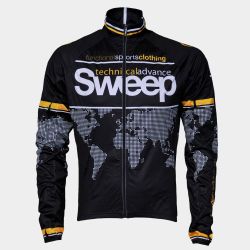 Cyklistická bunda NoWind SWEEP černo/bílo/žlutá