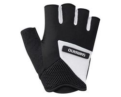 Shimano Airway Short Finger Gloves (Black/White) (XL)