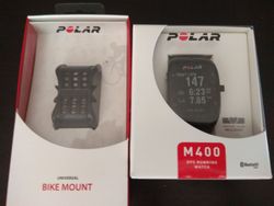 Polar m400 + držák na kolo, 11 měs záruka