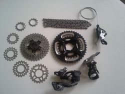 Prodám sadu 2x10sp.SRAM + Shimano