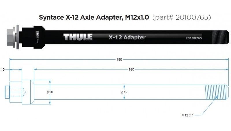THULE CHARIOT ZADNÍ OSA SYNTACE X-12 ( KONICKÉ ZAKONČENÍ )