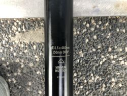 Teleskopická sedlovka RACE FACE Turbine vnitřni vedení průměr 31,6 mm zdvih 150 mm