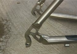 Superlehký titanový rám, MTB, hardtail, 17-18" (45cm), na 1 1/8 hlav.slož., kultovka - stavba MTB