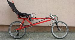 Ležatý bicykel vlastnej výroby