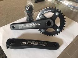 kliky FORCE ELEVEN1.7+ Al 34z s osou 175mm, černé