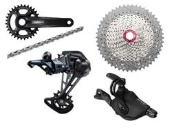 Sada Shimano SLX M7100 / MT610 1x12 - 32z - pro klasický ořech!