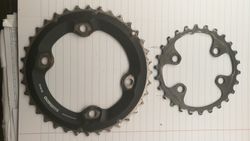 Převodníky - Shimano 36/26 Bc / Spodní kladka napinaku MRP 2x