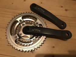 Kliky Shimano XTR FC-M951 jako nové, 46-34-24, 170mm