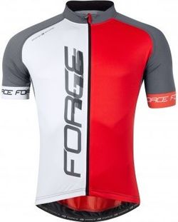 dres FORCE T16 krátký rukáv,černo-šedo-červený XXL a XL