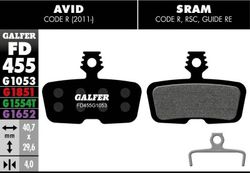 destičky Galfer SRAM