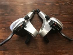 Brzdové páky s řazením Shimano Deore XT STI ST-M760 Dual Control, 3x9 pro V-Brake, Retro