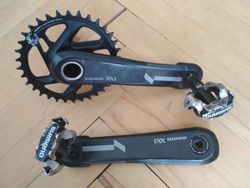 Karbonové kliky Sram XX1 (12 sp), 175 mm, GXP osa + převodníky