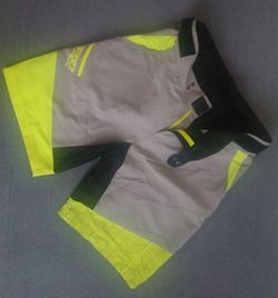 Cyklistické kraťasy Force STORM s odnímatel. vložkou, šedo-fluo (L)