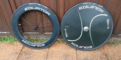Galusková kola Equinox/Equator přední 80mm + zadní disk Equinox Flow-X na časovku a triatlon