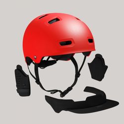 Městská cyklistická přilba BTWIN 500 červená, bez známek používání