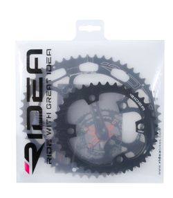 převodníky RIDEA LF, eliptické,53/39z, Al, črn/bíl