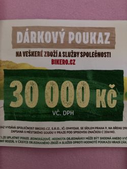 Poukaz na zboží a služby společnosti bikero.cz