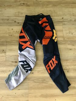 BMX Kalhoty FOX 180 Sayak Pant Orange, velikost 12-14-28 (šíře pasu 66-74, délka nohavic 86-87)