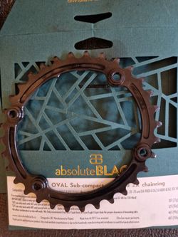 Absolute Black OVAL Sub-Compact Road 110/4 (Premium chainring) Size: 48+32+bolts