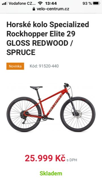 Horské kolo Specialized Rockhopper Elite 29 Gloss Redwood/Spruce