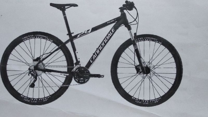 Černobílé horské kolo Cannondale 29", vel. XL